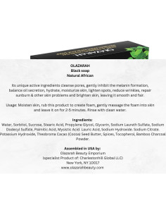 Jabón Negro Africano Natural Olazarah 113 g Hidratante Vegano 2