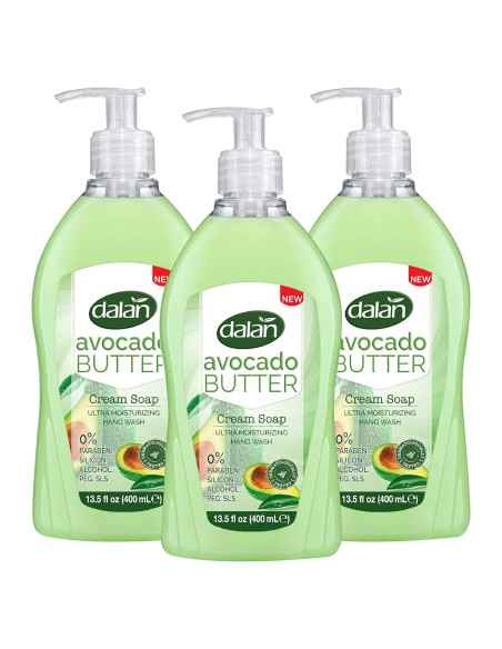 Jabón Líquido Ultra Hidratante Dalan Mantequilla de Aguacate 3x400mL