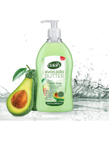 Jabón Líquido Ultra Hidratante Dalan Mantequilla de Aguacate 3x400mL