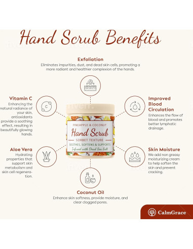 Exfoliante de Manos CalmGrace 298g con Sales del Mar Muerto