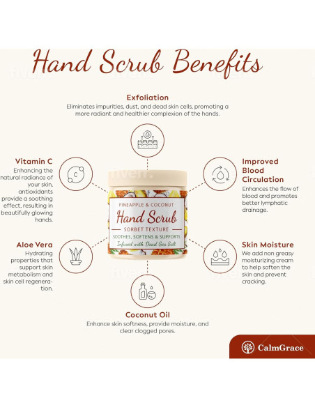 Exfoliante de Manos CalmGrace 298g con Sales del Mar Muerto