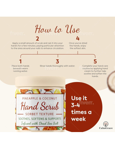 Exfoliante de Manos CalmGrace 298g con Sales del Mar Muerto