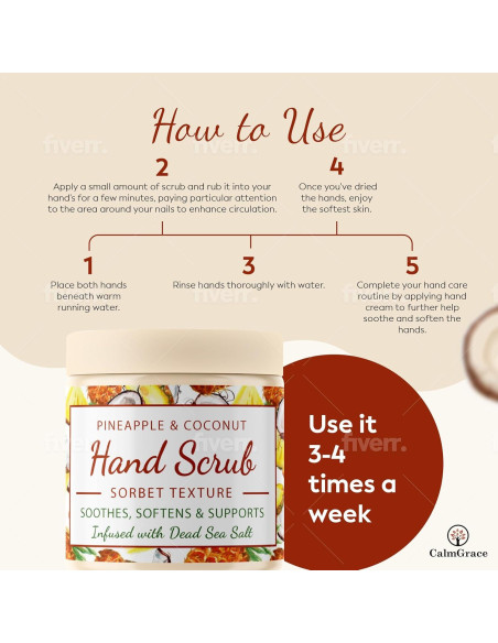 Exfoliante de Manos CalmGrace 298g con Sales del Mar Muerto