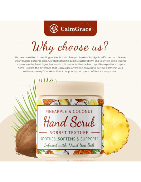 Exfoliante de Manos CalmGrace 298g con Sales del Mar Muerto