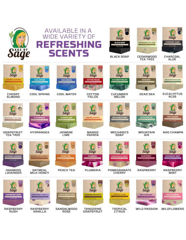 Set de 4 Jabones Naturales Frutales Age of Sage - Hidratantes