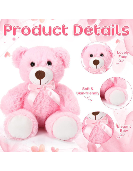 Ositos de Peluche Aoriher 6 Piezas Rosa 35 cm Suaves Ositos de Peluche Aoriher 6 Piezas Rosa 35 cm Suaves