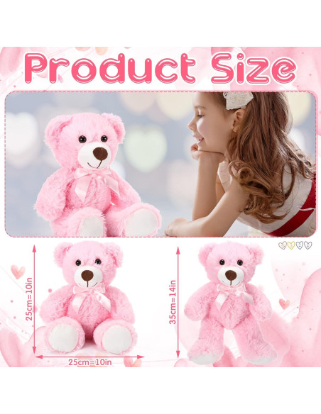 Ositos de Peluche Aoriher 6 Piezas Rosa 35 cm Suaves Ositos de Peluche Aoriher 6 Piezas Rosa 35 cm Suaves