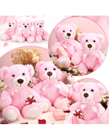 Ositos de Peluche Aoriher 6 Piezas Rosa 35 cm Suaves