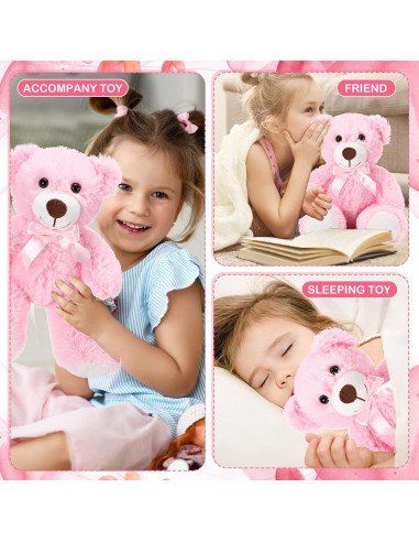 Ositos de Peluche Aoriher 6 Piezas Rosa 35 cm Suaves