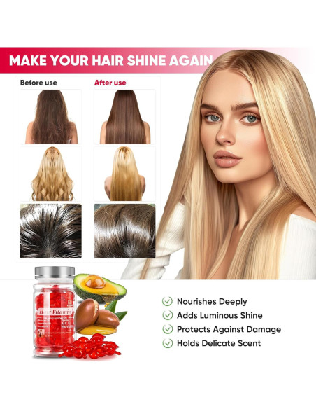 Suero Capilar Jaxmoon - 50 Cápsulas Sin Enjuague con Aceites Suero Capilar Jaxmoon - 50 Cápsulas Sin Enjuague con Aceites