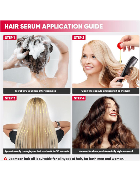 Suero Capilar Jaxmoon - 50 Cápsulas Sin Enjuague con Aceites Suero Capilar Jaxmoon - 50 Cápsulas Sin Enjuague con Aceites