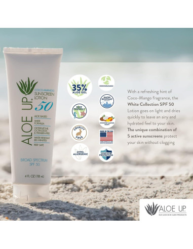 Protector Solar Aloe Up SPF 50 - Bloqueador Facial y Corporal 118 ml
