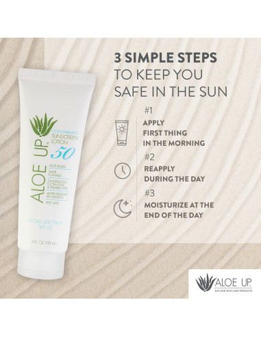 Protector Solar Aloe Up SPF 50 - Bloqueador Facial y Corporal 118 ml