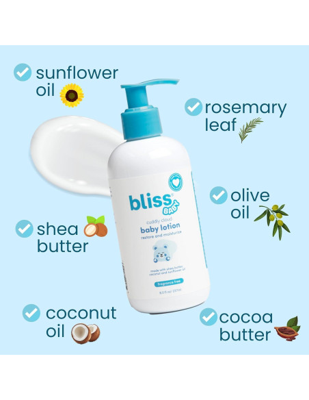 Loción Hidratante Bliss para Bebés 236.6 ml Sin Fragancia