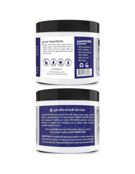 Exfoliante Corporal Sin Aroma pureSCRUBS 453.6g + Accesorios