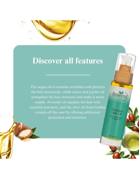 Aceite Capilar Nutritivo Rosamix 50ml - Argán Jojoba Aguacate