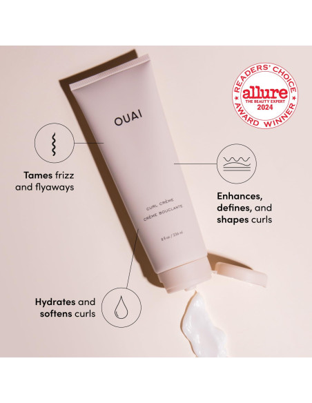 Crema Definidora de Rizos OUAI 226.8 g - Hidratación y Brillo