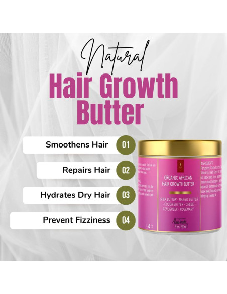 Mantequilla Capilar Hidratante Profunda MAKOF BEAUTY 226.8 g