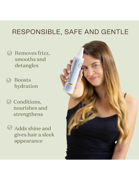 Desenredante y Acondicionador Sin Enjuague Ingreendients 284 ml - Orgánico, Sin Sulfatos, Vegano