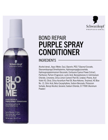 Acondicionador en Spray Reparador BlondMe 148 ml - Cabello Rubio Frío