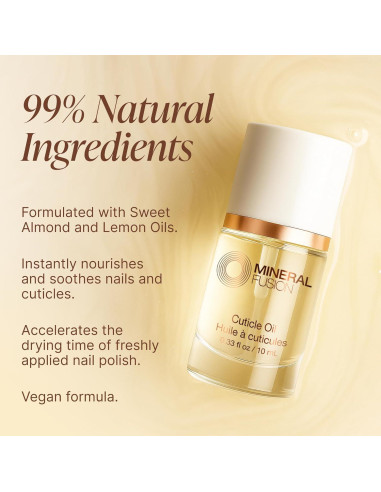 Aceite para Cutículas Mineral Fusion 51g - Hidratante Natural