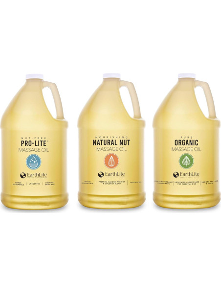Aceite de Masaje EarthLite Pro-Lite 8oz - Sin Nueces, Hipoalergénico