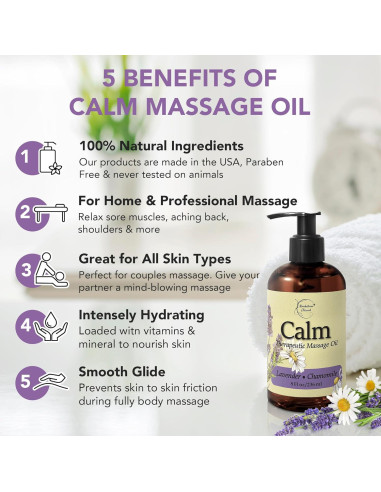 Aceite de Masaje Calmante Brookethorne 227g - Lavanda y Manzanilla