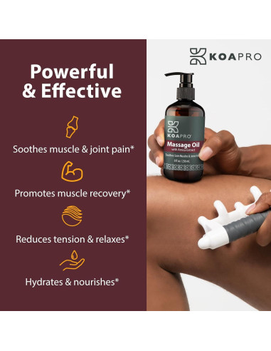 Aceite de Masaje KOAPRO 236.6 ml - Alivio Dolor Árnica y Lavanda