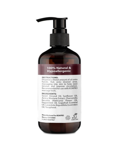 Aceite de Masaje KOAPRO 236.6 ml - Alivio Dolor Árnica y Lavanda