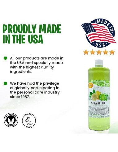 Aceite de Masaje SPA REDI Limón y Lima 907 g - Relajante