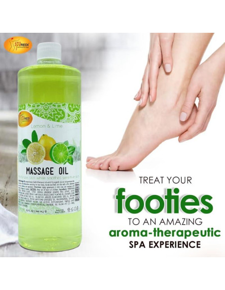Aceite de Masaje SPA REDI Limón y Lima 907 g - Relajante