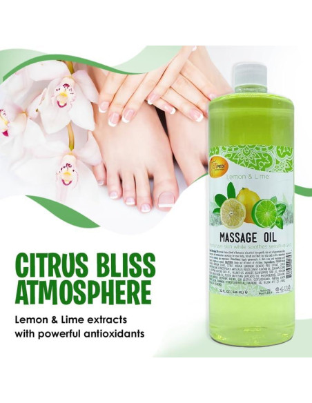 Aceite de Masaje SPA REDI Limón y Lima 907 g - Relajante