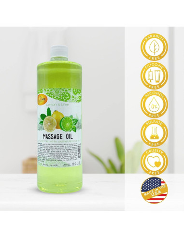 Aceite de Masaje SPA REDI Limón y Lima 907 g - Relajante
