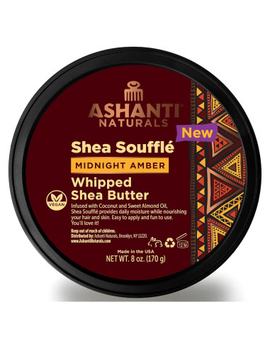 Manteca de Karité Batida Ashanti Naturals 226.8 g Soufflé Ámbar de Medianoche