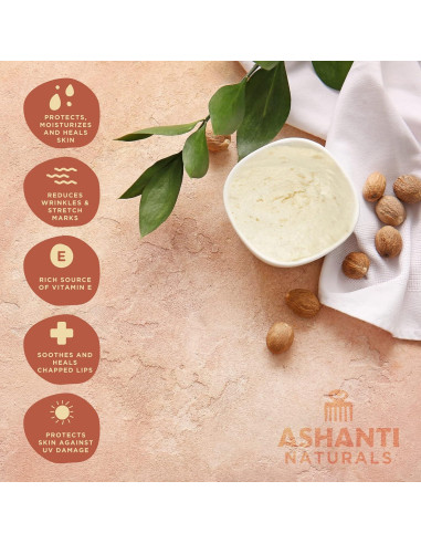 Manteca de Karité Batida Ashanti Naturals 226.8 g Soufflé Ámbar de Medianoche