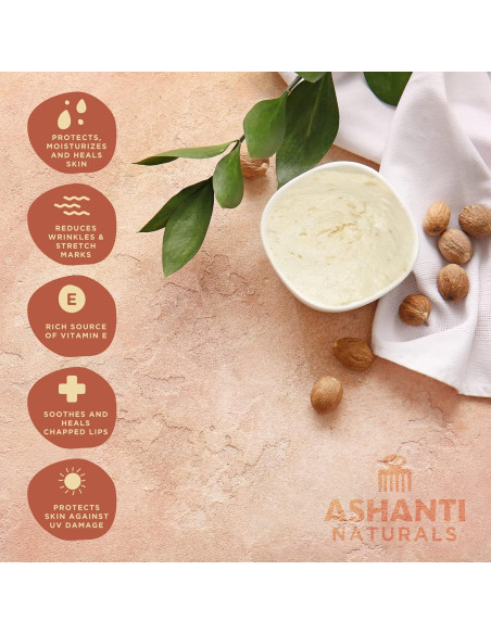 Manteca de Karité Batida Ashanti Naturals 226.8 g Soufflé Ámbar de Medianoche