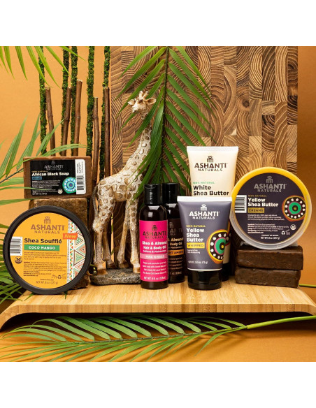 Manteca de Karité Batida Ashanti Naturals 226.8 g Soufflé Ámbar de Medianoche