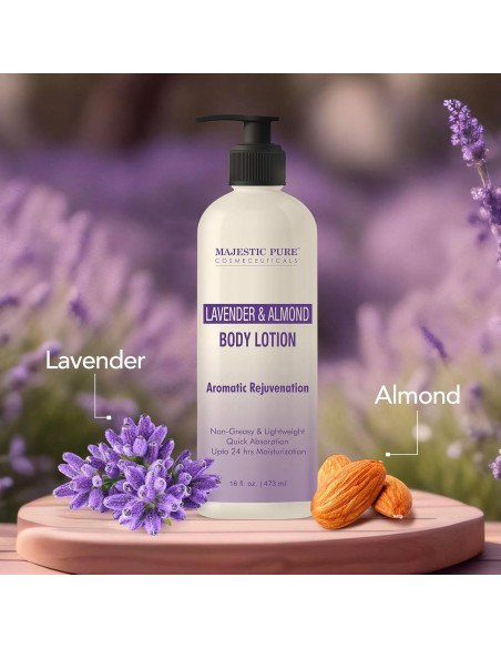 Loción Corporal Hidratante Lavanda y Almendra Majestic Pure 473 ml