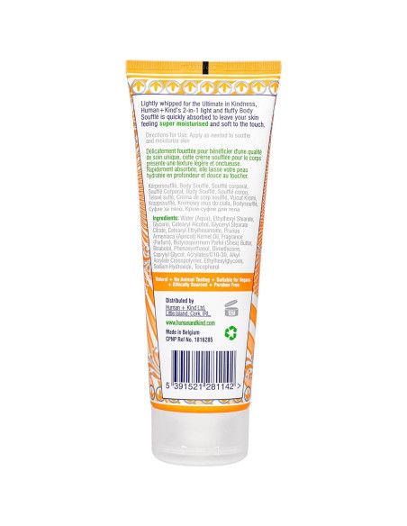 Crema Corporal Human+Kind 191 ml - Hidratante Natural Vegano