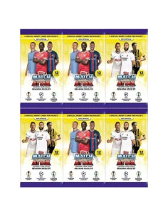 Topps Match Attax 2022/23 UEFA - 6 Paquetes Sellados con 72 Tarjetas