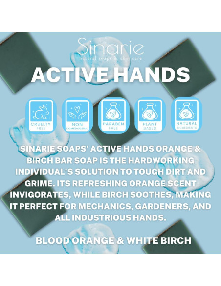 Jabón Exfoliante de Manos Sinarie Naranja y Abedul 142g Jabón Exfoliante de Manos Sinarie Naranja y Abedul 142g