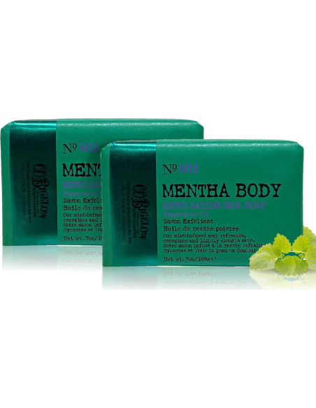 Jabón Exfoliante de Menta C.O. Bigelow 198.4 g Pack de 2 Jabón Exfoliante de Menta C.O. Bigelow 198.4 g Pack de 2