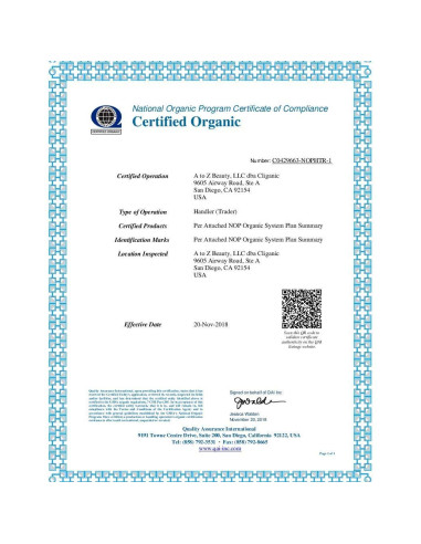 Aceite de Argán Orgánico Cliganic 473ml 100% Puro para Cabello y Piel