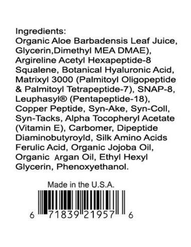 Suero Nocturno Antiarrugas 100% Ácido Hialurónico 113g
