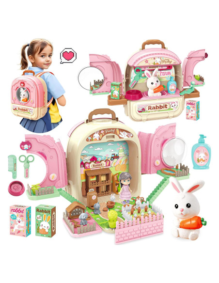 Mochila Transportadora de Mascotas SMILESSKIDDO 3 en 1 Rosa