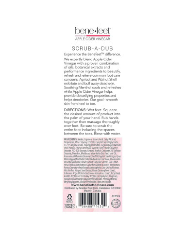 Exfoliante para Pies Benefeet 113.4 g - Suaviza y Refresca