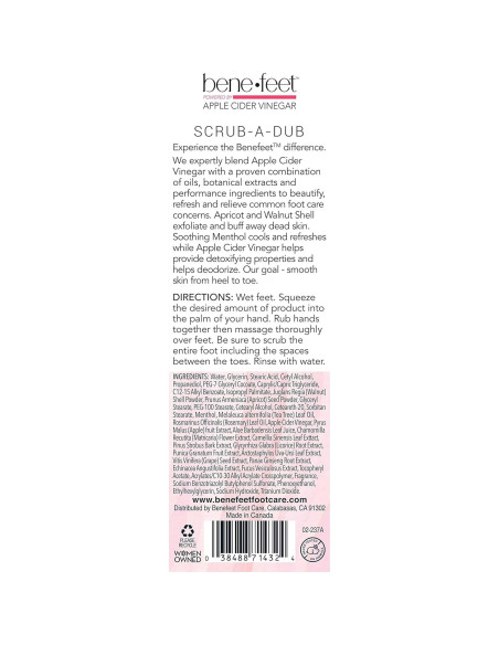 Exfoliante para Pies Benefeet 113.4 g - Suaviza y Refresca