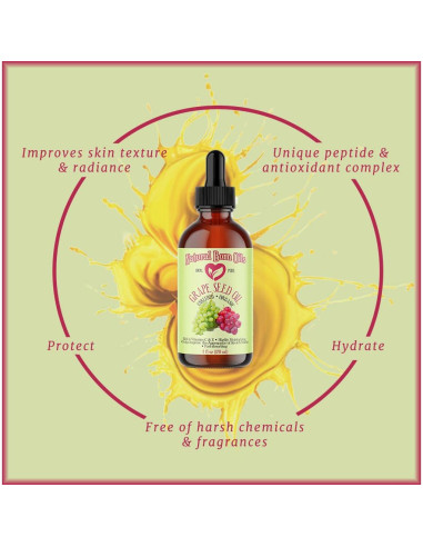 Aceite de Semilla de Uva Natural Born Oils 473ml Orgánico Prensado en Frío