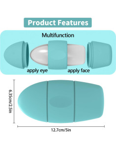 Rodillo de Hielo Facial Luckyrao Verde - Masaje y Cuidado Piel 2