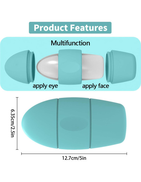 Rodillo de Hielo Facial Luckyrao Verde - Masaje y Cuidado Piel